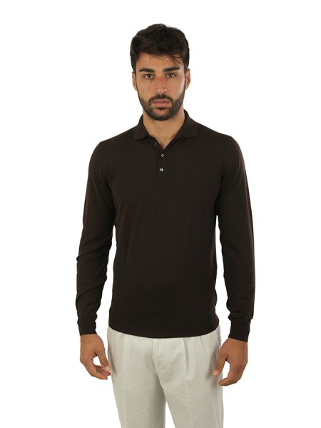 Maglia Drumohr Polo Truffle